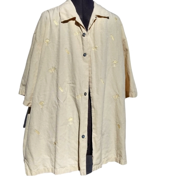 Aureus Silk golf embroidered, short sleeve button down shirt. XXL - Picture 1 of 8